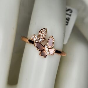 Double butterfly Abalone Ring